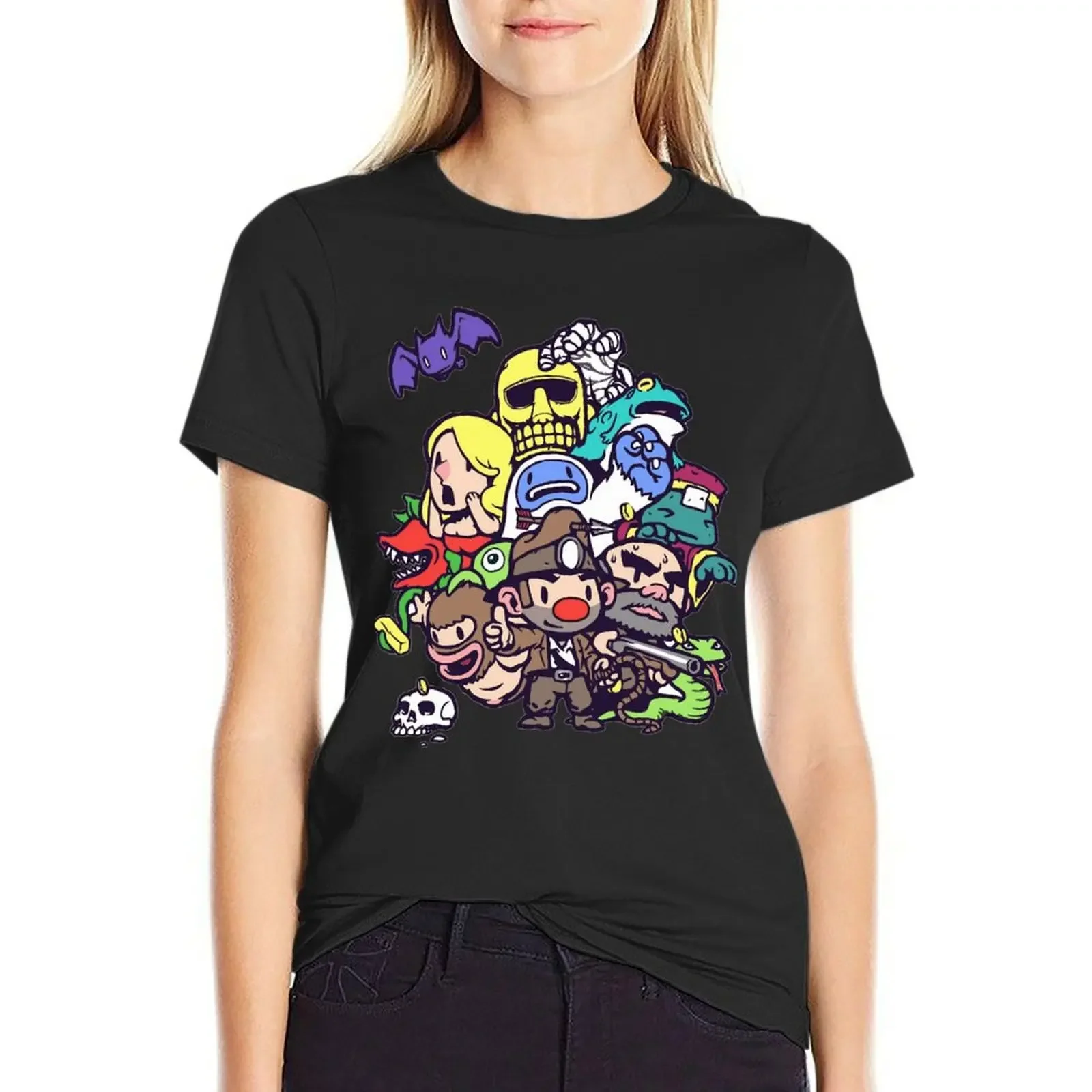 Spelunky Gang Classic T-Shirt kawaii clothes plus size tops Female clothing shirts graphic tees Womens clothing