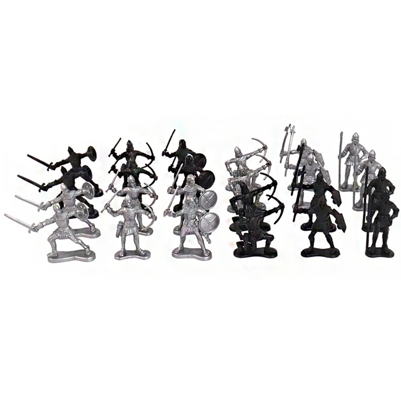 

24Pcs/Set Simulation Action Figures Roman Medieval Knights Soldier,Men Classic Archaic Soldiers Middle Ages Warriors Toy