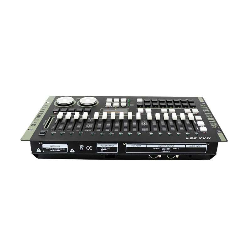 Max 384 controlador dmx iluminação de palco dmx512 console para XLR-3 led feixe movendo a cabeça dj lasers equipamentos discoteca projetores