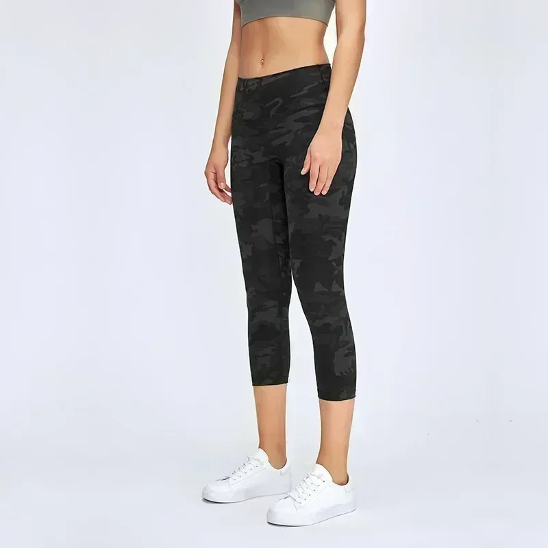 Lemon-mallas de Yoga para mujer, pantalones deportivos de cintura alta para Fitness, mallas para correr y gimnasio, pantalones transpirables hasta la pantorrilla de 21 ", ropa deportiva