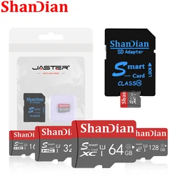 SHANDIAN Mini Smart Memory Card 128GB 64GB Smart SD Card Gray Class10 Flash 32GB 16GB Memory Card for Smartphone/Tablet Camera