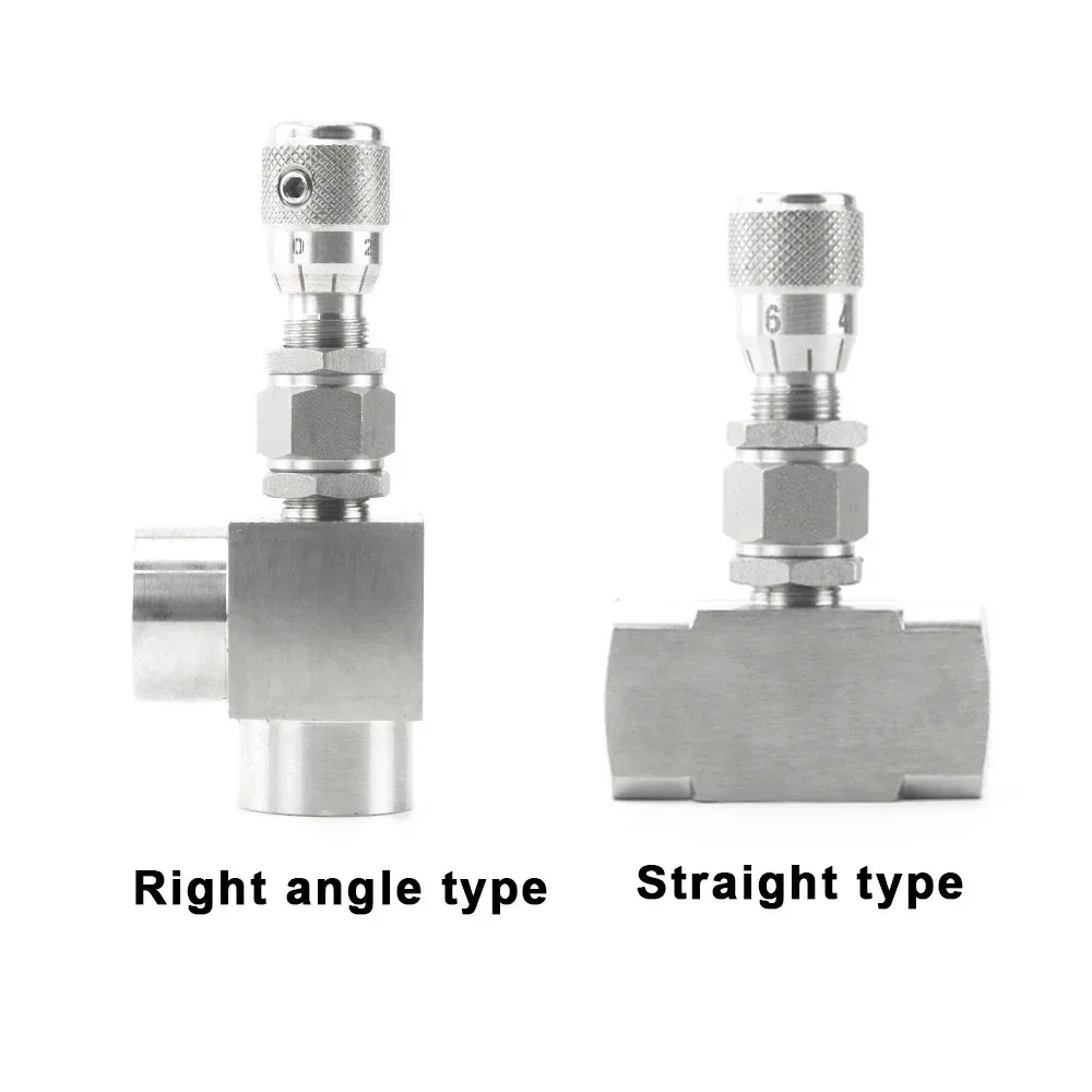 

G 1/8" 1/4" 3/8" NPT 1/2" Stainless Steel 304 Needle Valve Micro Metering Flow Regulating Valve Controller For Water Gas Oil