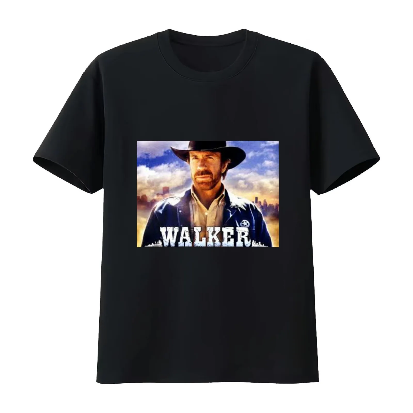 walker Texas ranger T-Shirt Summer Casual Cotton Tee Oversized Streetwear Tops Vintage Graphic Print Loose Fit Short Sleeve