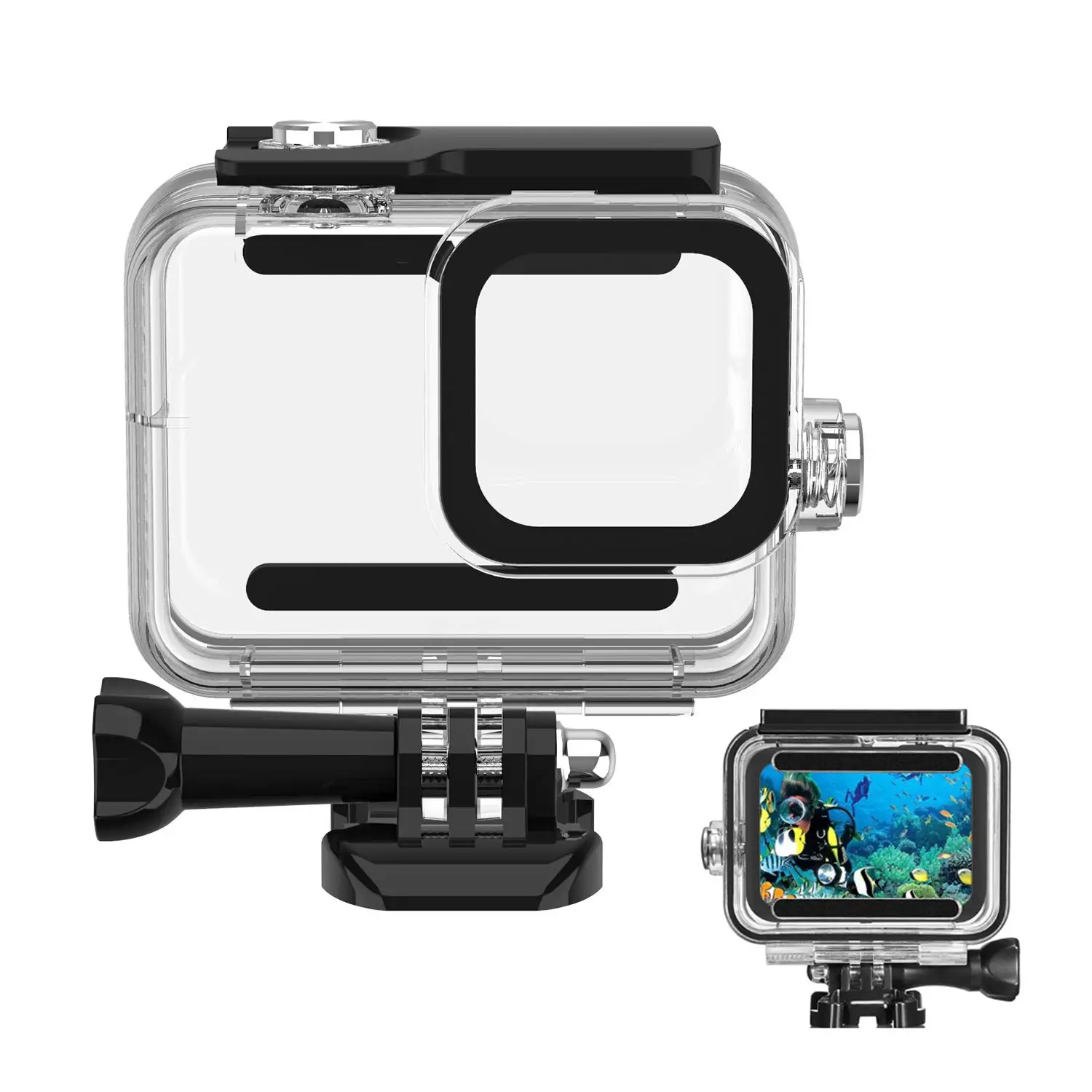 For GoPro Hero 8 Waterproof Case Diving Underwater Housing Cover For Go Pro 8 Black Case Shell Filter Action Camera Accessory