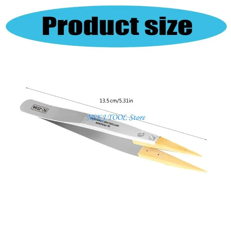L8RC Ergonomic Antimagnetic Tweezer For Watchmakers And Electronics Technicians