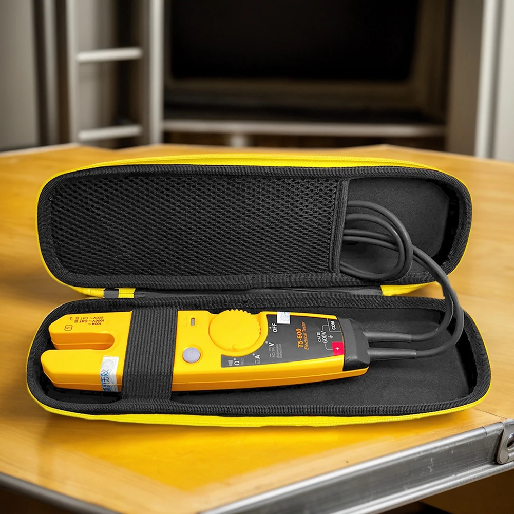 EVA ハードケース耐衝撃保護トラベルキャリングバッグメッシュポケット付きハードシェルケース Fluke T5-1000/T5-600/-1000/-600 用