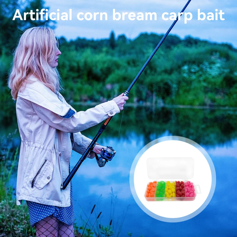 Artificial Corn Lure 200pcs Fishing Lure Carp Lures Baits 5 Colors Fake Soft Corn & Artificial Baits Simulation Carp Corn