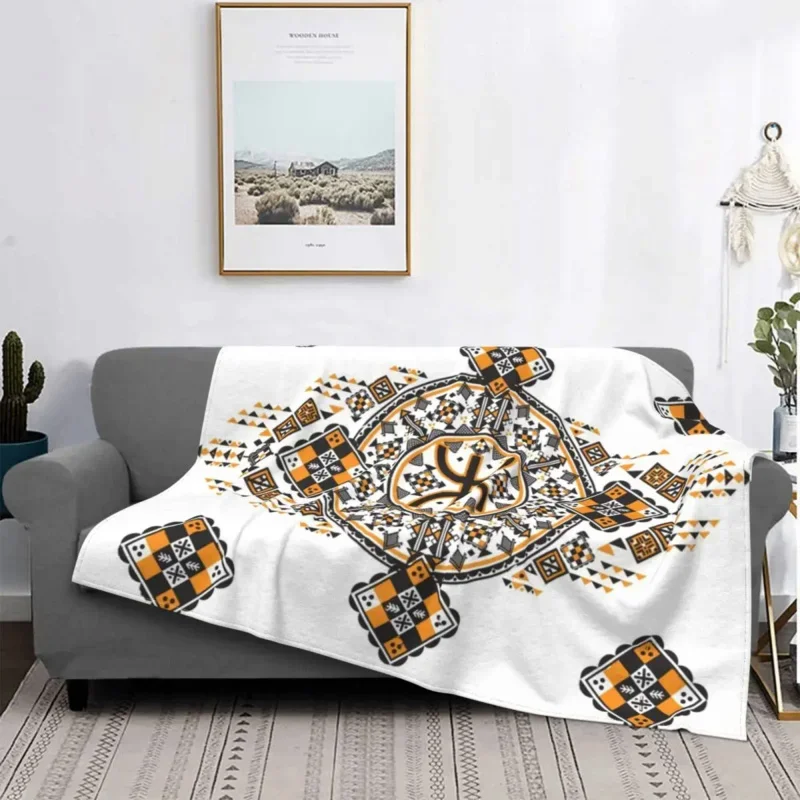 

Patterns Of Kabyle Amazigh Pottery Knitted Blankets Flannel vintage Soft Throw Blanket for Home Couch Bedroom Quilt