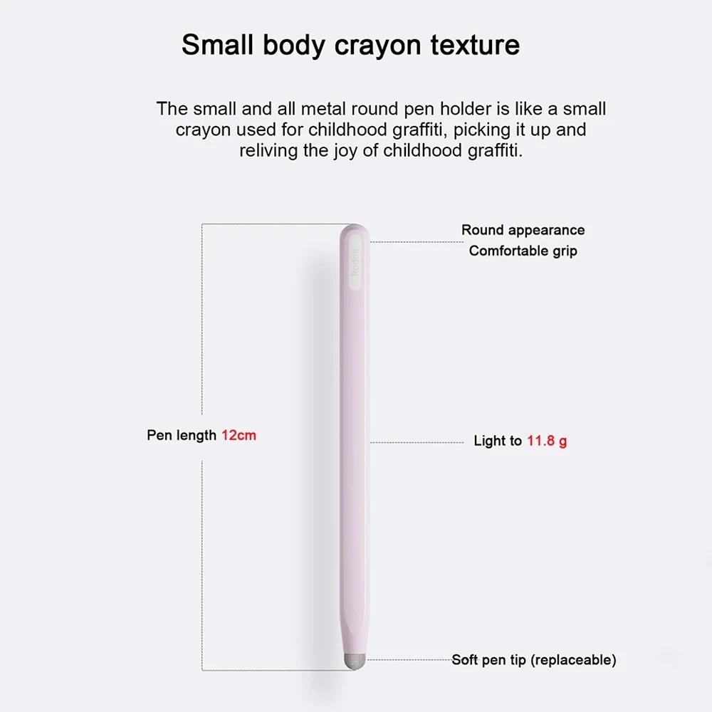 Xiaomi Mijia Red rice graffiti pen, suitable for capacitive touch screen, replaceable pen, hand touch pen, tablet pad