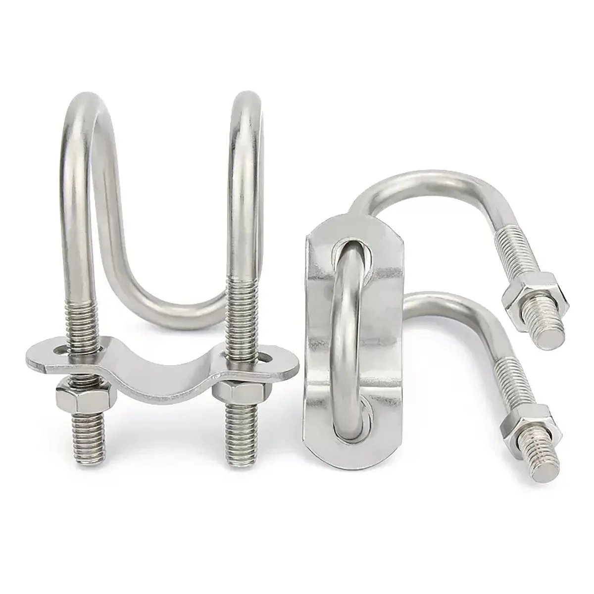 304 Stainless Steel Double U-Shaped Clamp/U-Shaped Screw/Cross U-Shaped Bolt/Special-Shaped Pipe Clamp/For Aquaculture