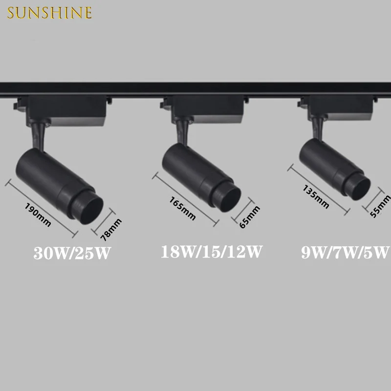 New Dimeable LED Track Light Interior Design Allows for Easy Installation of Scaled Rotary Track Spotlights in Homes and Decor