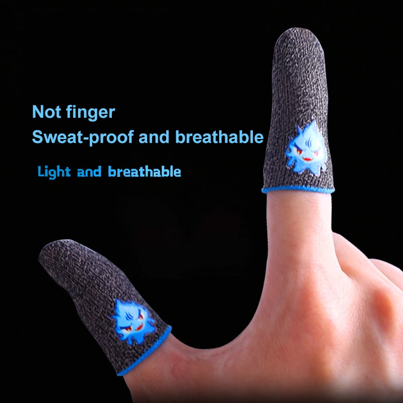 1 Pair Gaming Finger Sleeve For PUBG Mobile Sweatproof Breathable Sensitive Touch Screen Fingertip Cover Thumb Gloves Anti-Sweat