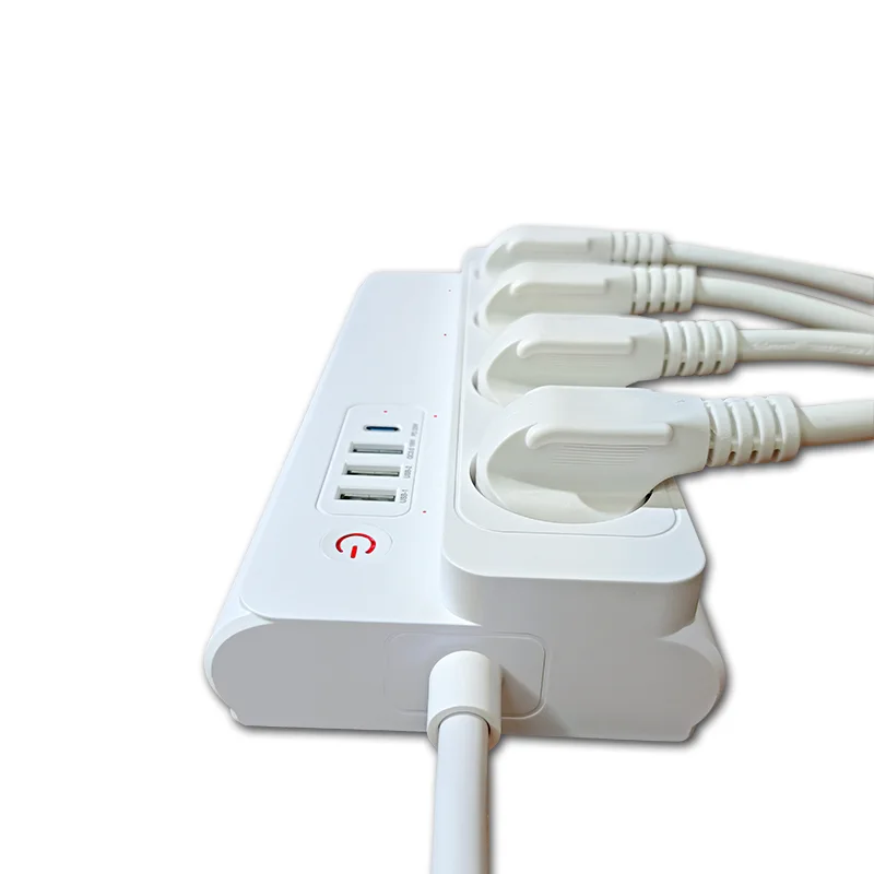 Smart Power Strip Zigbee 3.0 16A PD20W Fast ChargingSmart Multiple Socket Wall Mounted Timer Voice Control and Remote Control