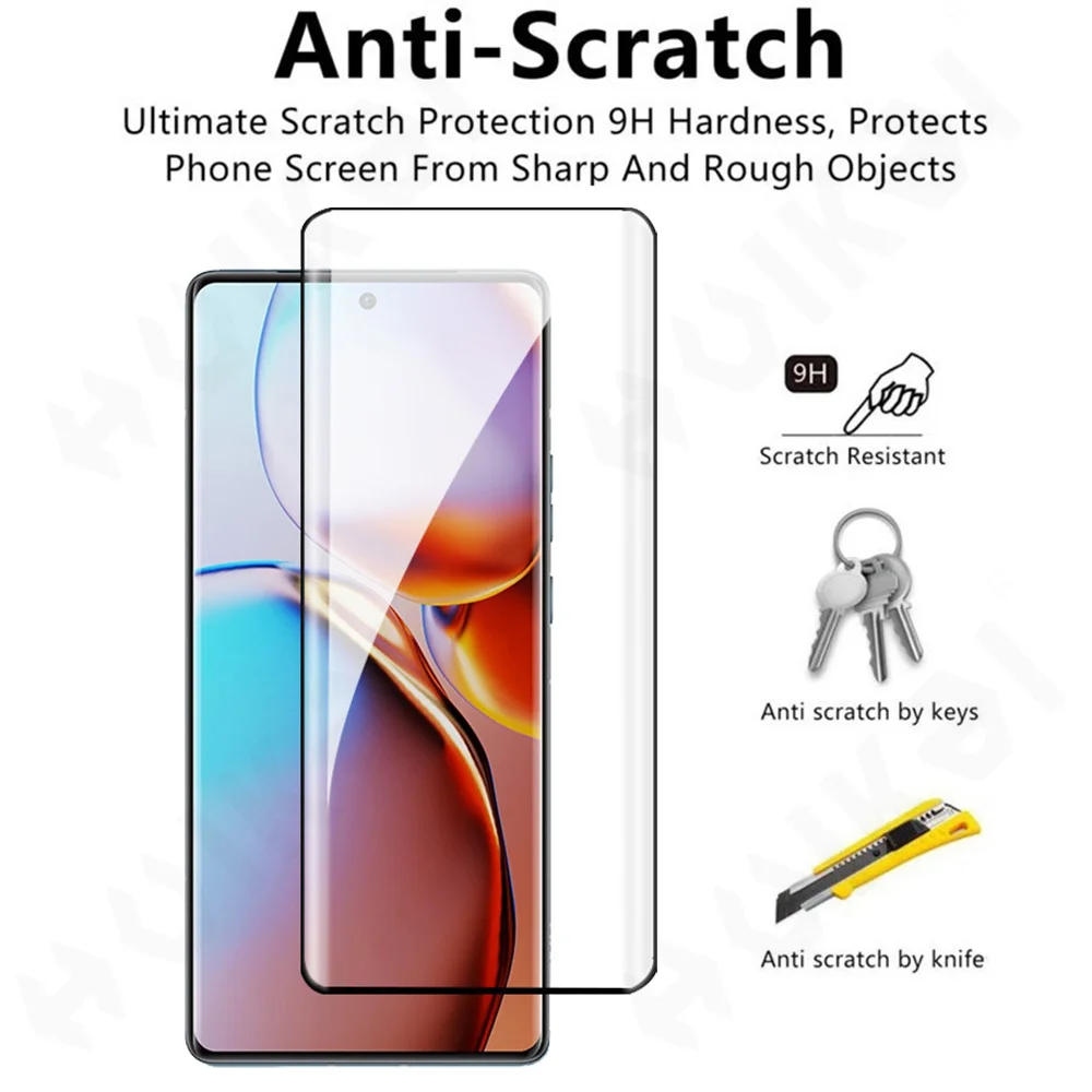 1-3 Pcs กระจกนิรภัยสําหรับ Motorola Moto EDGE 40 Pro G73 G53 G23 G13 E13 G Play 30 Ultra 2023 โค้งเต็มรูปแบบป้องกันหน้าจอ