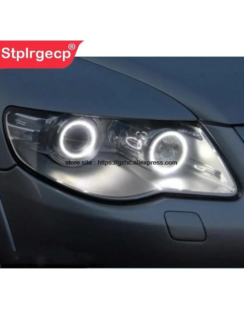 Dla Volkswagen VW Touareg 2007 2008 2009 2010 Ultra Bright Day Light DRL CCFL Angel Eyes Demon Eyes Kit Warm White Ring — zdjęcie 2