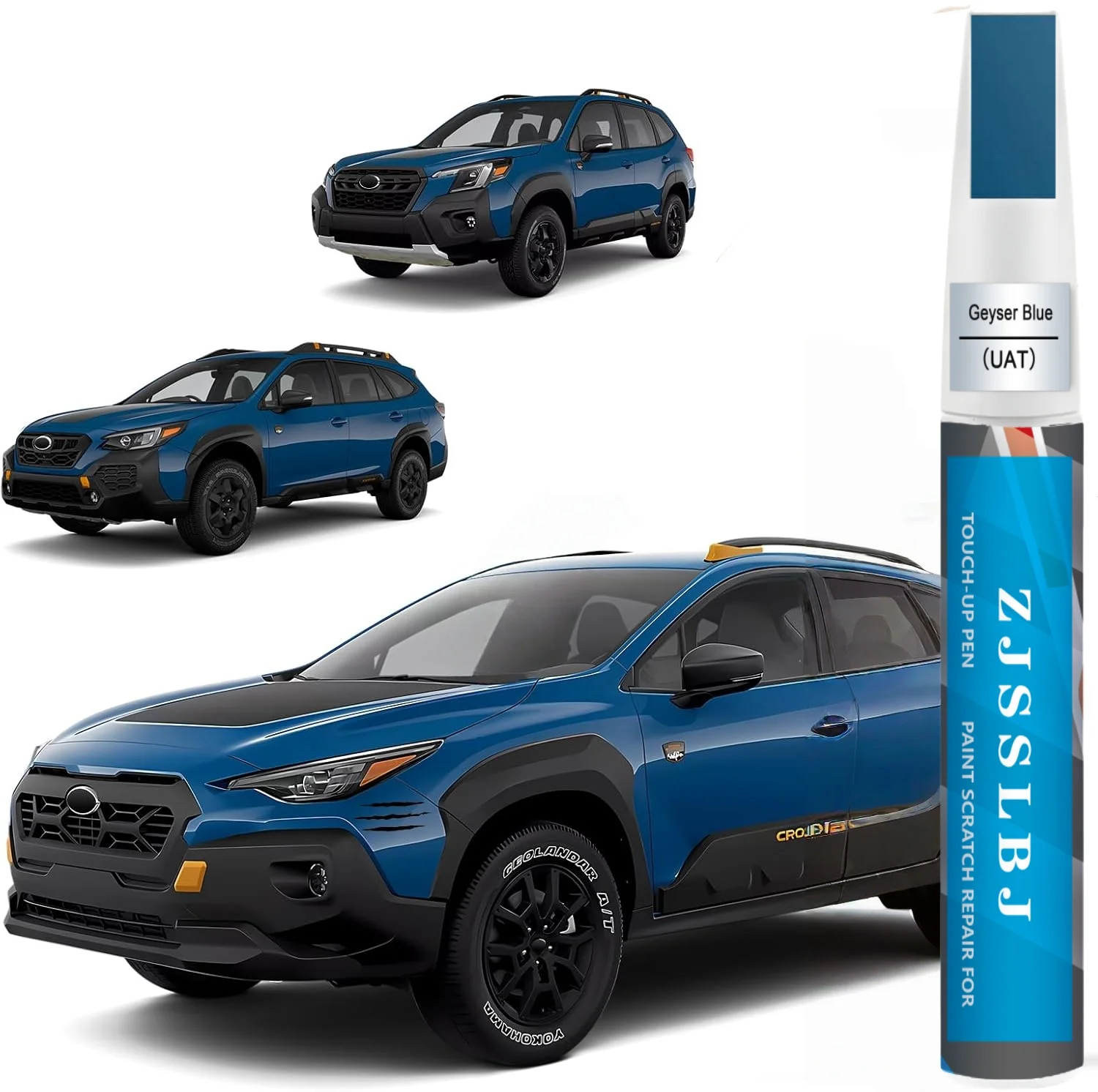 (Geyser Blue(UAT) Touch Up Paint for SUBARU, Car Paint Scratch Repair Kit, 2 in 1 Premium Scratch Remover Pen with Exact Color-M