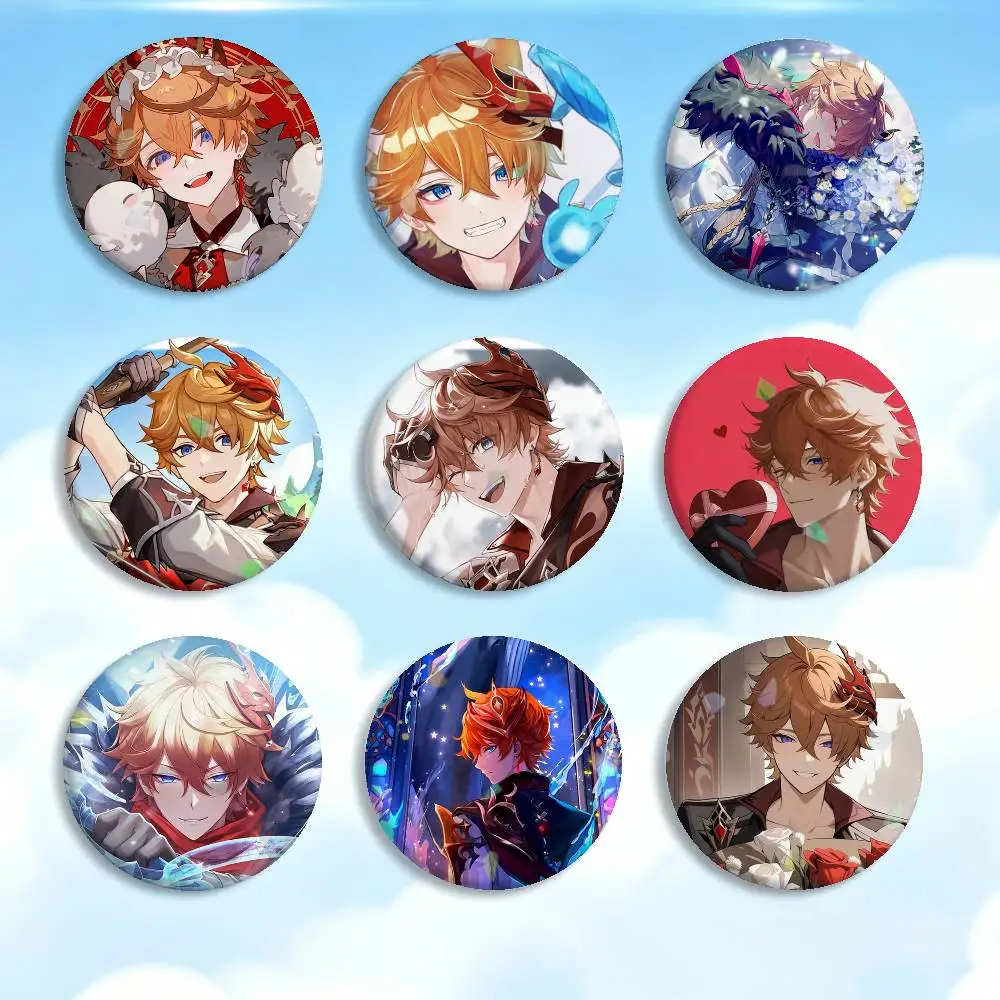 

COOL T-Tartaglia Genshin Impact Badges Creative Tinplate Button PinsBrooch Badge Clothes Backpack