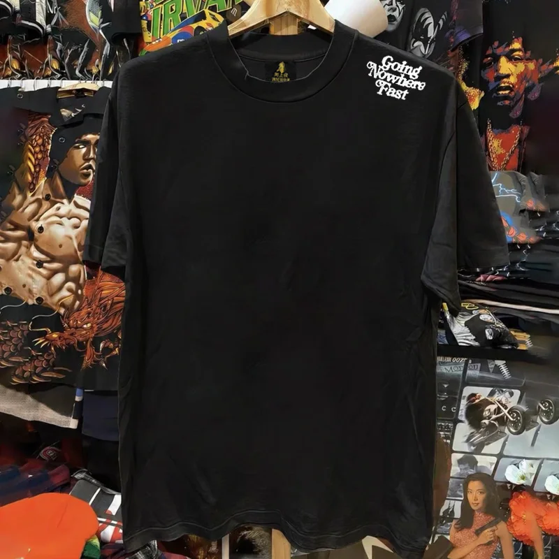 Loose Fit Cotton T-Shirt Unisex Short Sleeve Double Thread UPUPXIA Hero Print Sweat Absorbent round Neck Casual Summer Top
