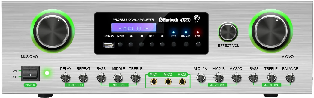 Professional Dsp Digital Audio Processor Built in 150W/250W/350/450W Power Amplifier Karaoke Effects Powered Audio Processor