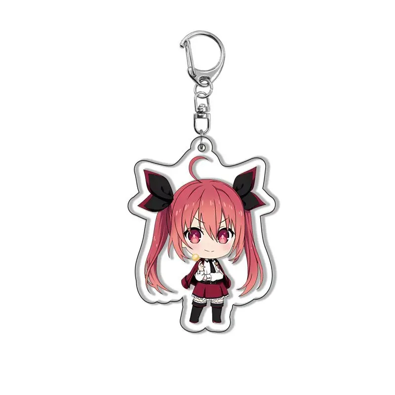 Anime DATE A LIVE Keychain Cartoon Figures Tokisaki Kurumi Yatogami Toka Himekawa Yoshino Car Keyring Cosplay Accessories Gift