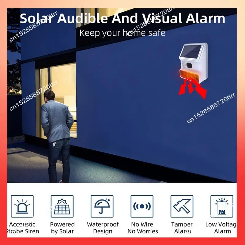 

ABNR для PGST GSM домашняя охранная сигнализация 433 МГц беспроводная солнечная сирена звуковая световая сигнализация уличный звуковой сигнал с пультом дистанционного управления