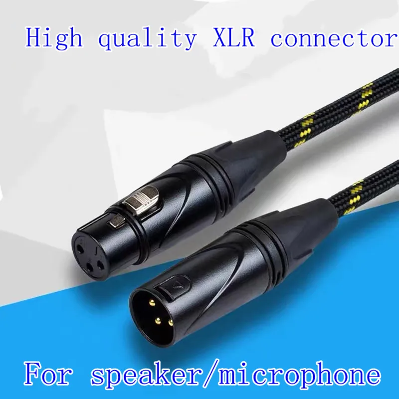 Multicolor Gold-plated Pin 3-core XLR Connector  Audio Microphone Female Jack+male Jack Professional Adapter