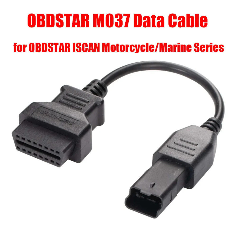 OBDSTAR M037 Diagnostic Data Cable for OBDSTAR ISCAN Motorcycle Marine Series OBD2 16Pin Female to 4Pin Adapter Connection Cord