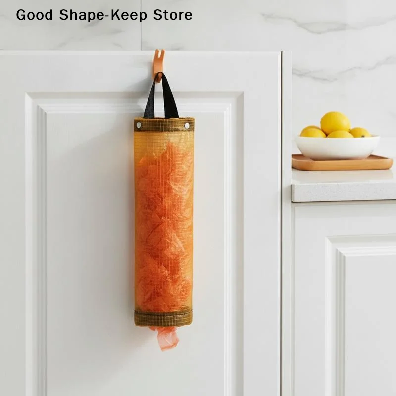 dailyKitchen Hanging Storage Organizer Bag Durable Mesh Garbage Rack Distributor Space Saving for Small Kitchen Apartment