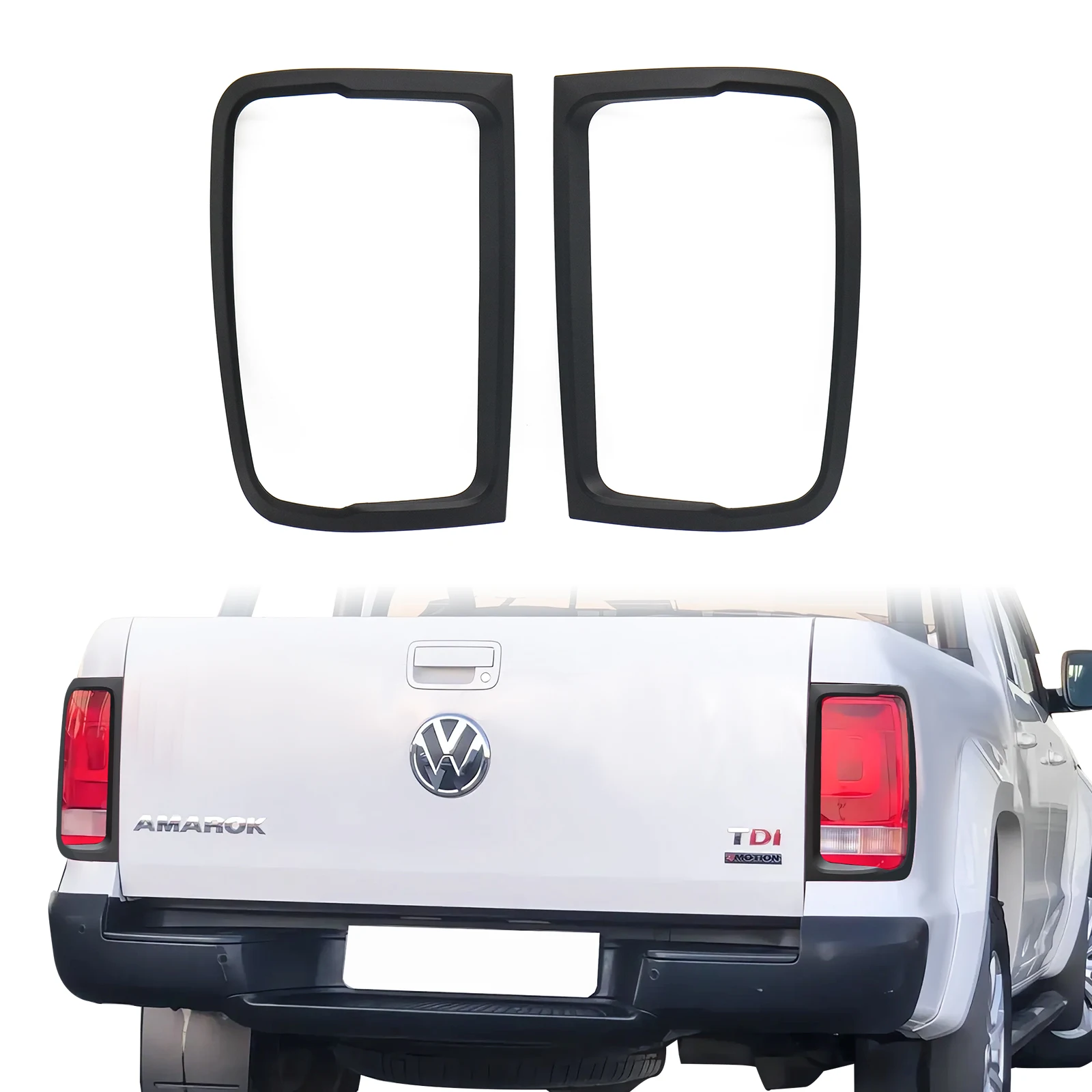 

2PCS Matte Black Rear Lamp Cover Tail light Cover Trim for VW Amarok 2009-2022 Volkswagen Amarok V6 4X4 Car Stying