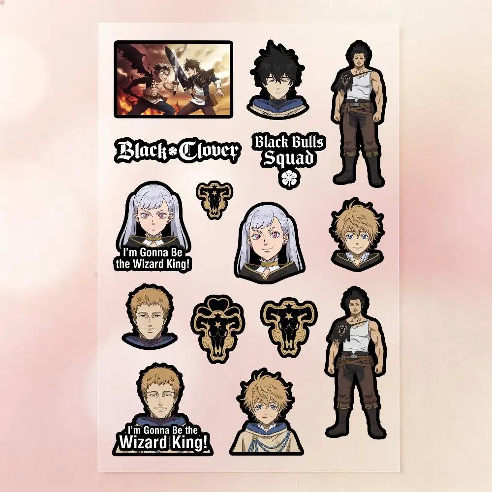 

Anime B-Black Hot Clover Stickers Auto Body Bumper Windows Motorcycle Laptop Walls Vinyl Decal Car Tuning Accessories