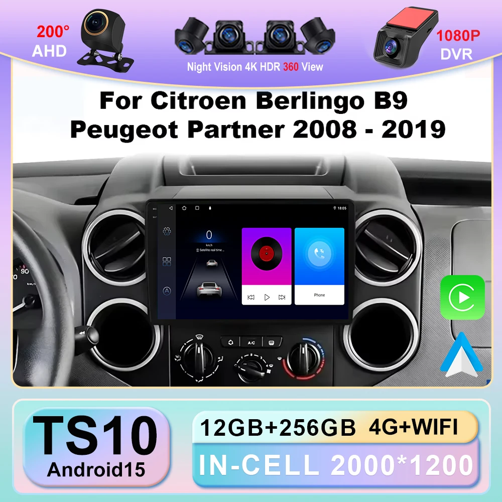 

Android 15 For Citroen Berlingo B9 Peugeot Partner 2008 - 2019 Android Auto Radio GPS Navigation Multimedia Video Player 2din
