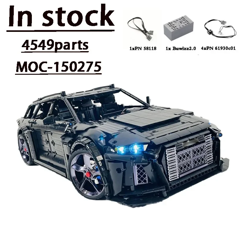 Famous Designer New MOC-150275 RS6 Multiple Colors Super Sports Car Building Block Model 4549 Parts Kids Birthday Toy Gift