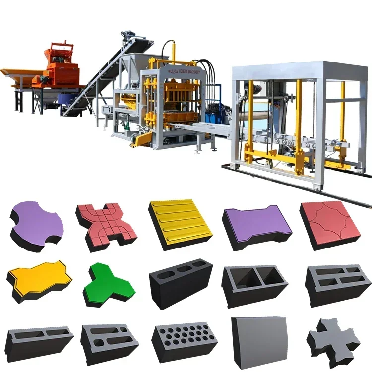 رائجة البيع آلة القالب الطوب QT6-15 آلة تصنيع الطوب الخرساني سعر آلة البناء