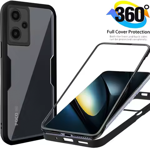 360 Degree Full Protect Phone Case for Poco F6 F5 X6 X5 X4 X3 Pro Shockproof Funda For Poco M6 M4 M3 Pro X3 NFC C65 F3 Cover