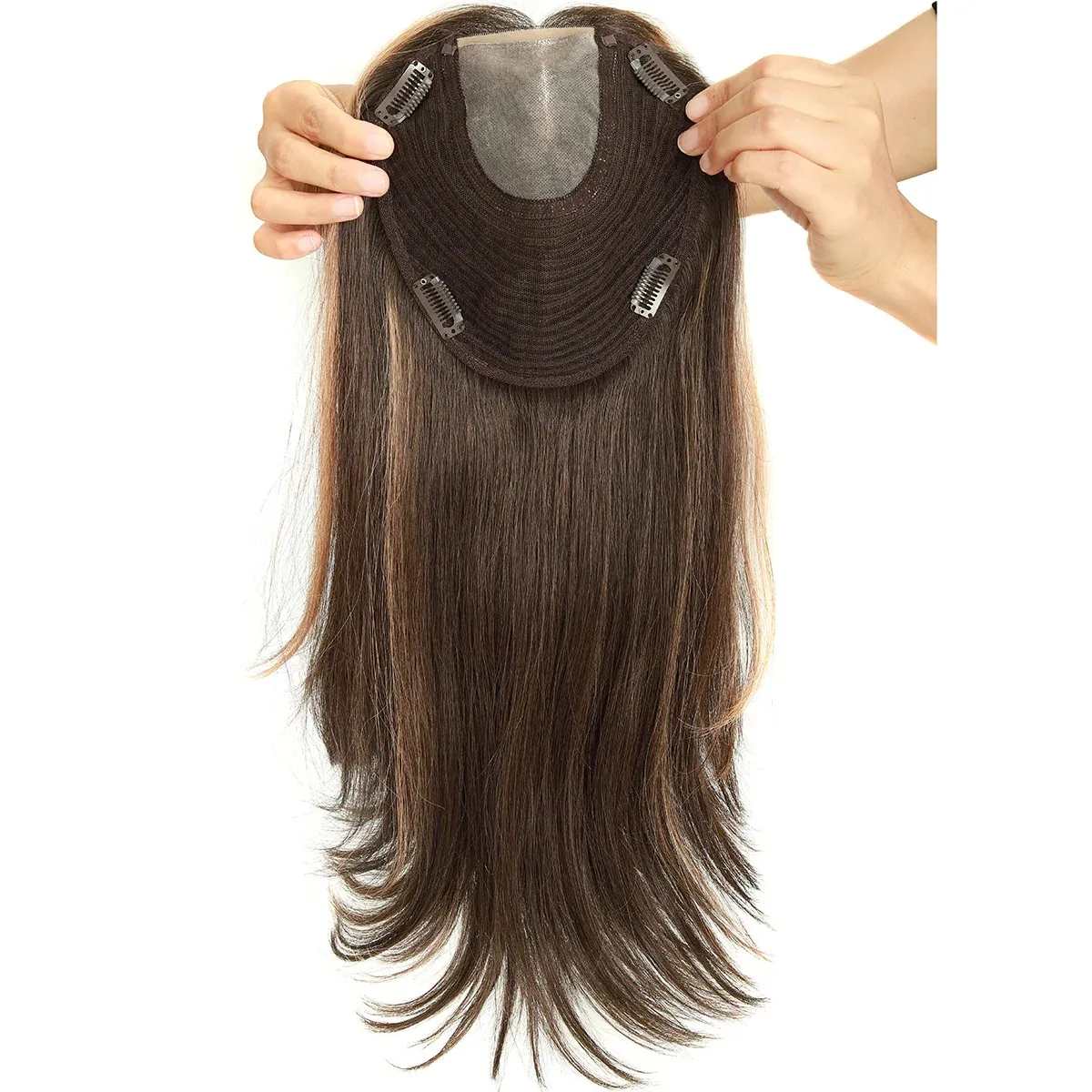 TUW28 7 ''x 8'' أحادية توبر الشعر القبعات العالية 14 "16" الشعر الطبيعي توبر الشعر الاصطناعي امرأة الصينية بشرة ريمي الشعر البشري #2