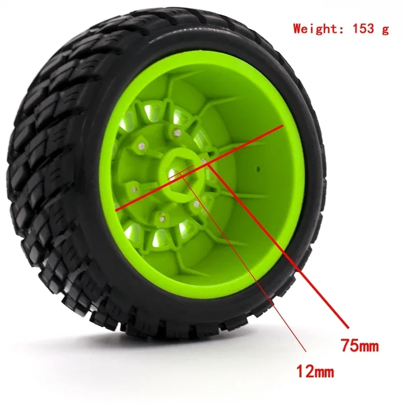 GGRC 4 szt. 110mm 1/8 1/10 krótki opona do ciężarówki z sześciokątnym kołem 12mm 14mm 17mm do TRAXXAS Slash ARRMA SENTON Vkar SCTX10 HPI R