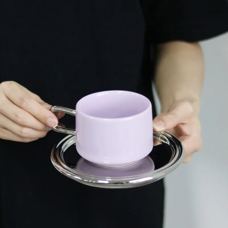 

Mug design, niche, high value, INS style contrast coffee cup, high-end and exquisite afternoon tea coffee cup saucer