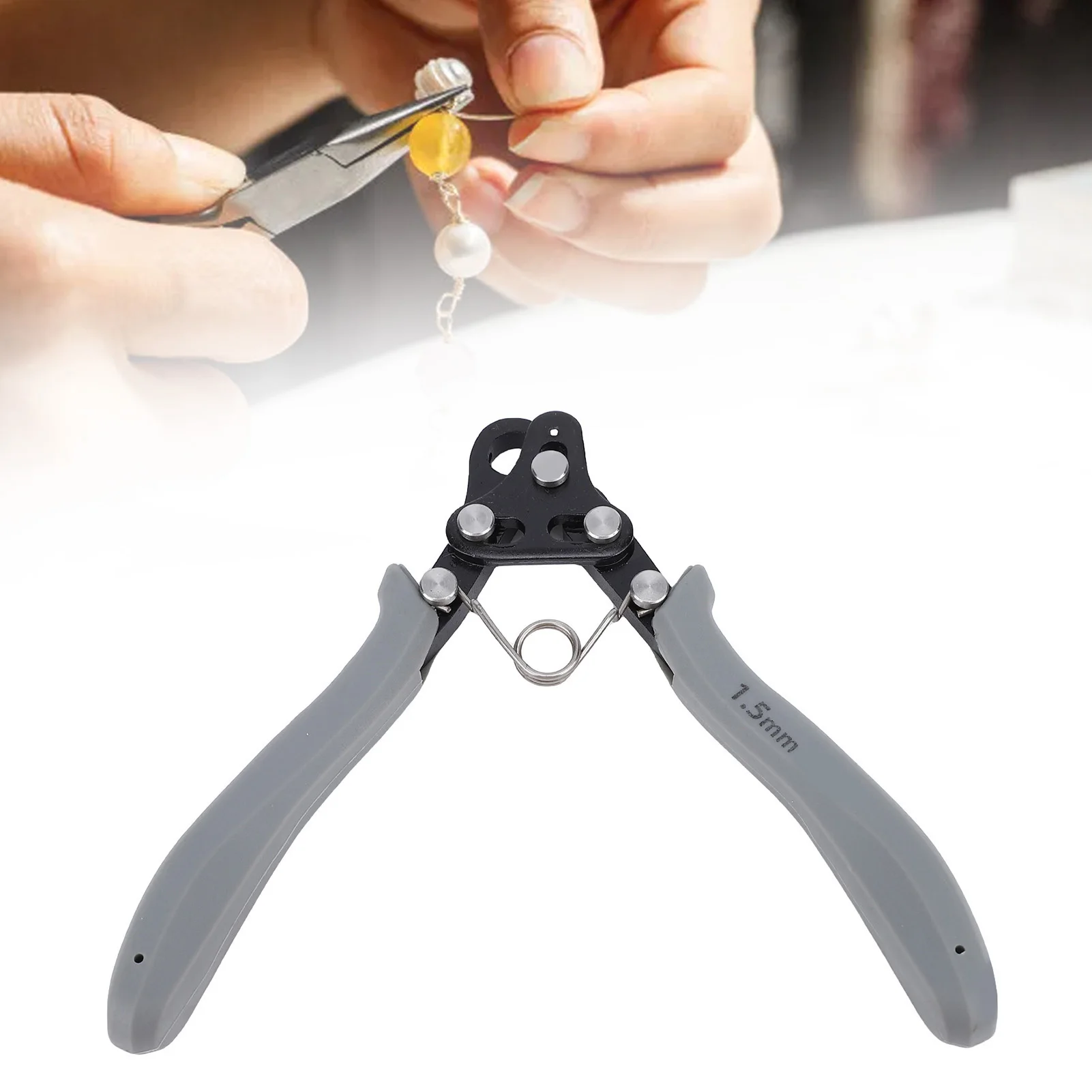 One Step Looper 1.5mm Pliers Tool for Jewelry Making Gold Silver Copper Iron Coils 18-26g Craft Wire with Gray Handle