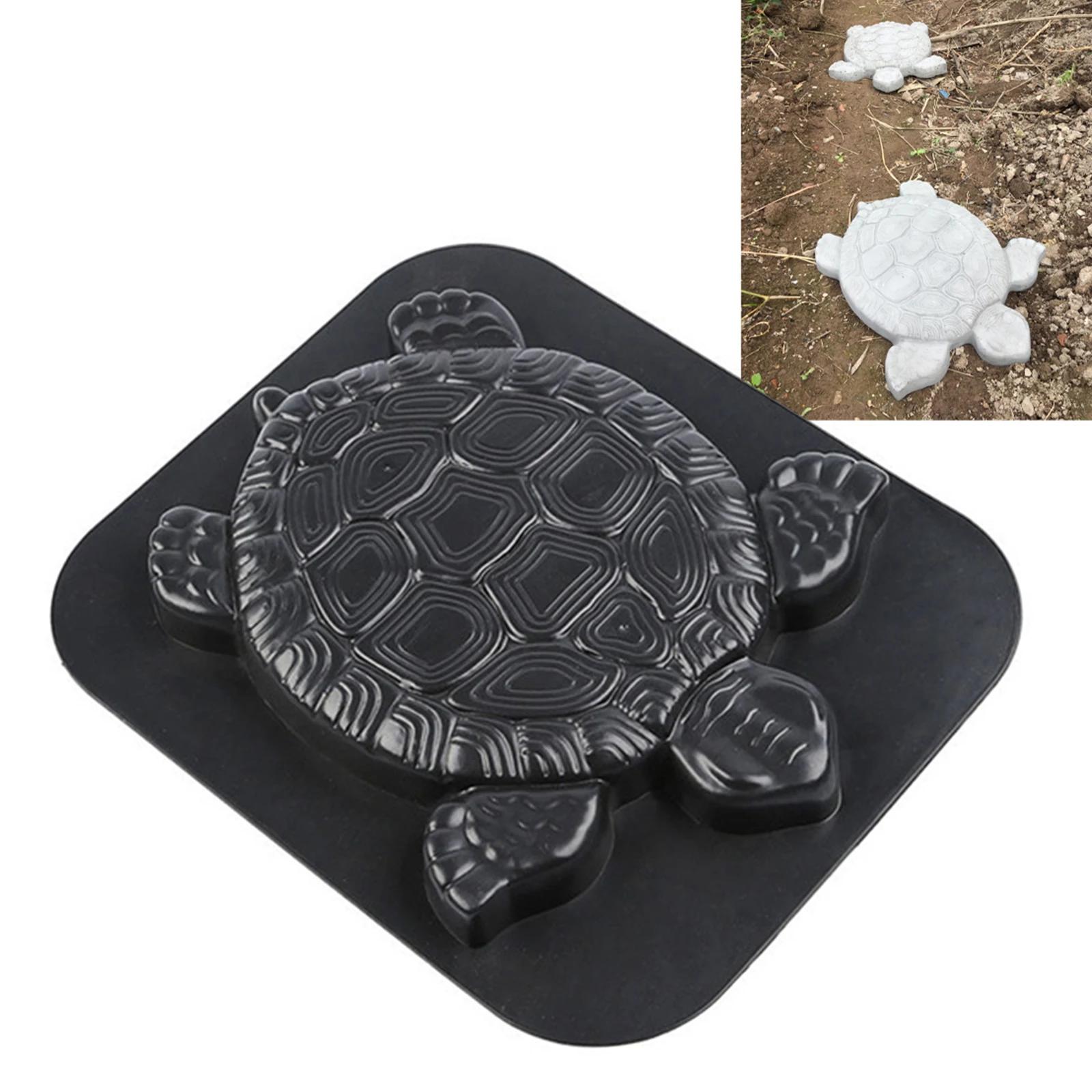 

DIY Turtle Plate Plastic Mold Large Tortoise Storage Tray Cement Mold Fish Tank Ornaments Mold Home Decoration for Walkways