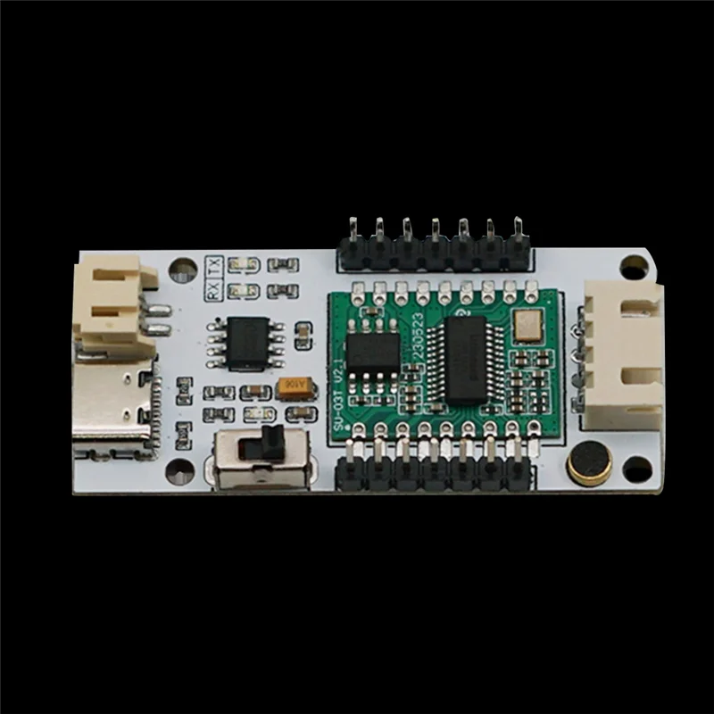 Módulo sensor de reconhecimento de voz b24b, reconhecimento de voz chinês/inglês, usb para módulo uart, detecção de baixa tensão integrada