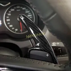 Real Carbon Fiber Steering Wheel Paddle Shifter Extend Accessories For Audi A3 A4 A5 Q2 Q3 Q5 Q7 Q8 TT S3 S4 S5 SQ5 Sportback