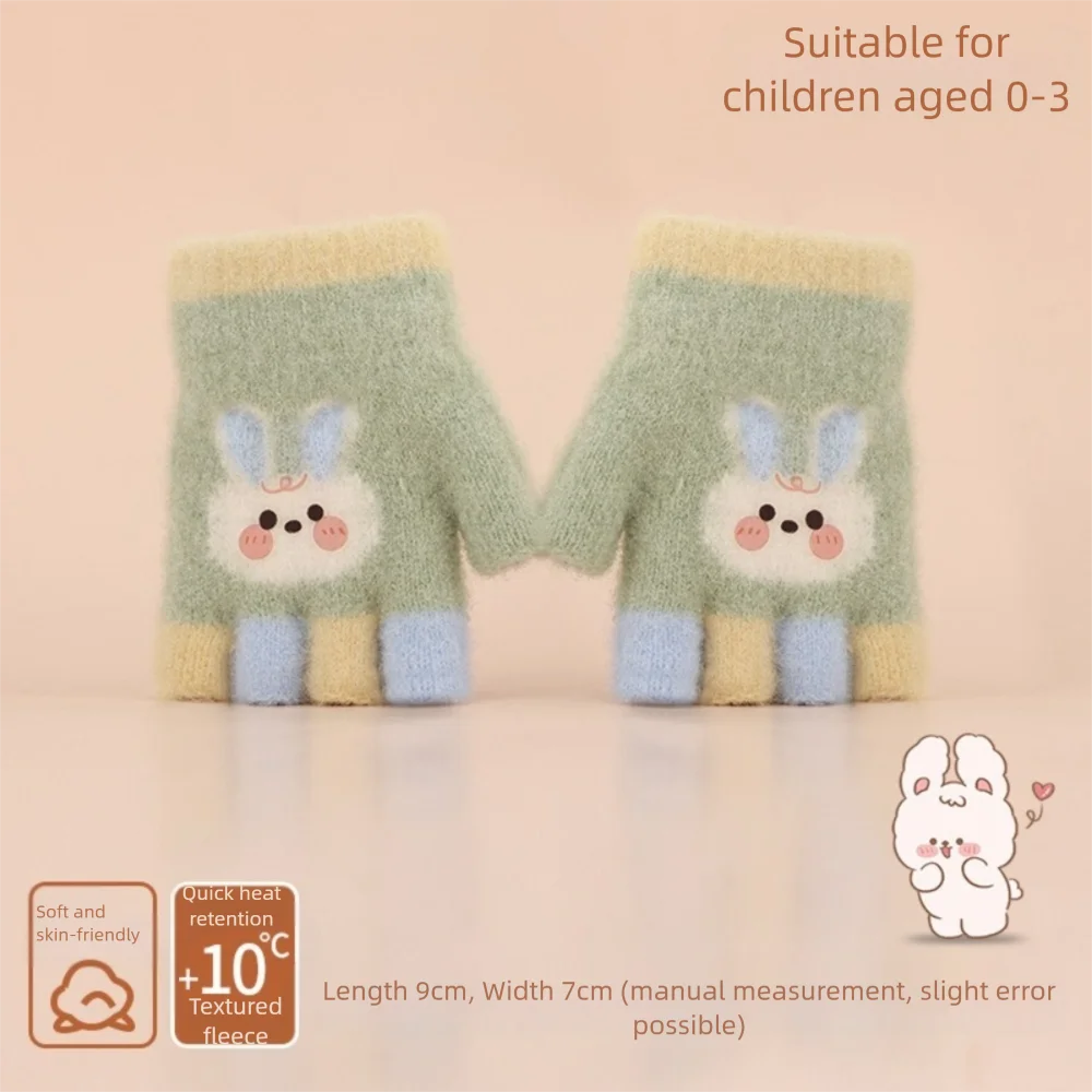 

0-3 Years Old Fashion Warm Winter Gloves Windproof Candy Color Children Mittens Elastic Thicken Gloves Toddler