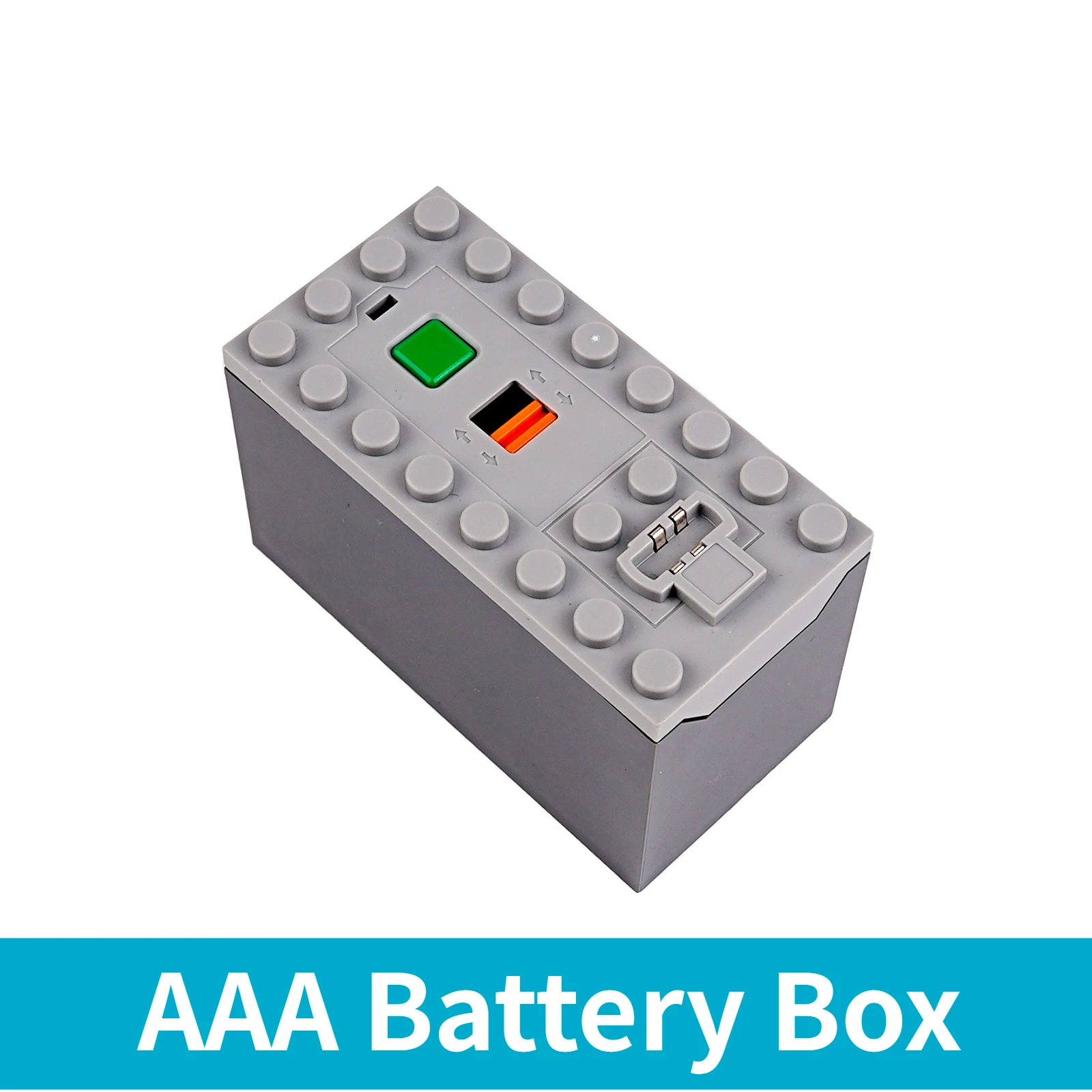 MOC wiederaufladbare AA/AAA-Batteriekasten, Multifunktions-Stromgruppe, Werkzeug, Auto, Zug, Motor, Geschwindigkeitseinstellung, Steuerung für Bausteine