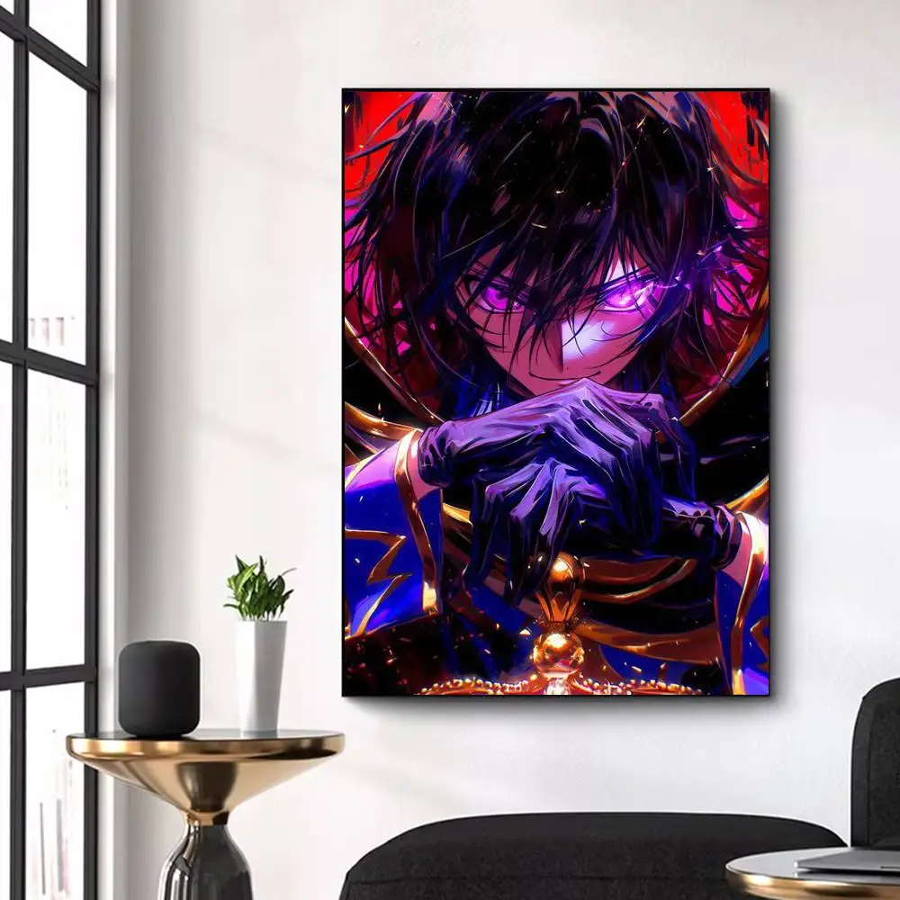 CODE GEASS Lelouch Rebellion Poster High Quality Dorm Living Room Aesthetic Wall Decoration Painting Stickers Gift