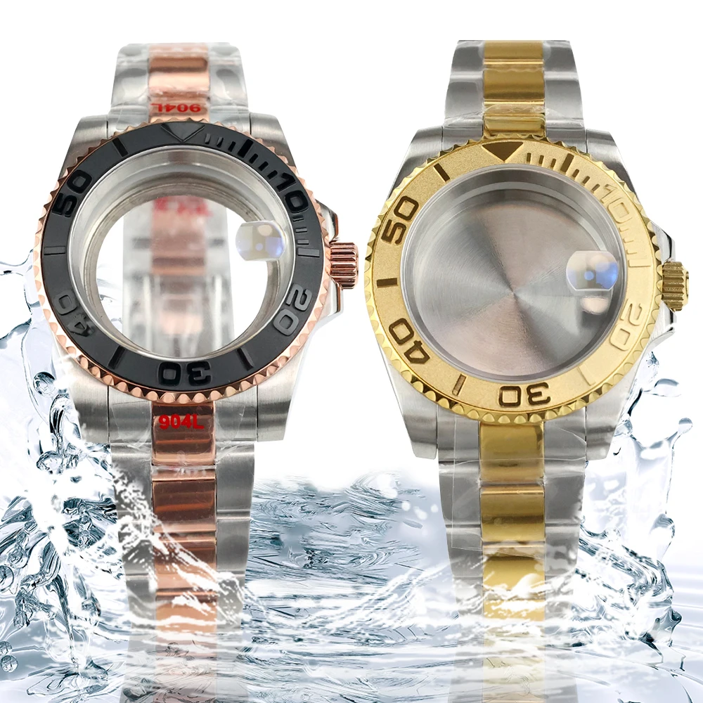 

For SUB YACHT-MASTER Case 40mm NH35 Watch Case Fit Seiko NH34 NH35 NH36 NH38 Movement Oyster Bracelet Nh35 Watch Accessories