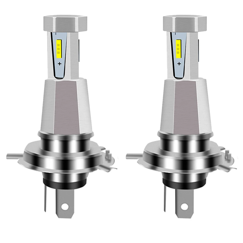 2Pcs New 3sides H7 H4 LED Headlight Bulb Wireless 80W 30000LM 6500K CSP For Car Headlamp Auto Diode Lamps Turbo 12V Automobile