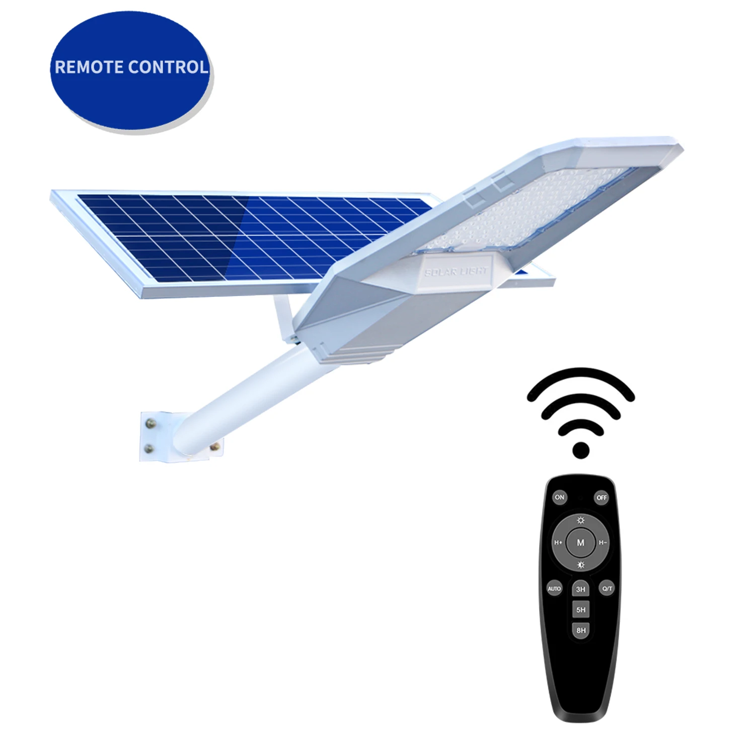 

Ip66 outdoor Remote Solar Battery powered Pole Lamp 300w 400w 500w solar led street light