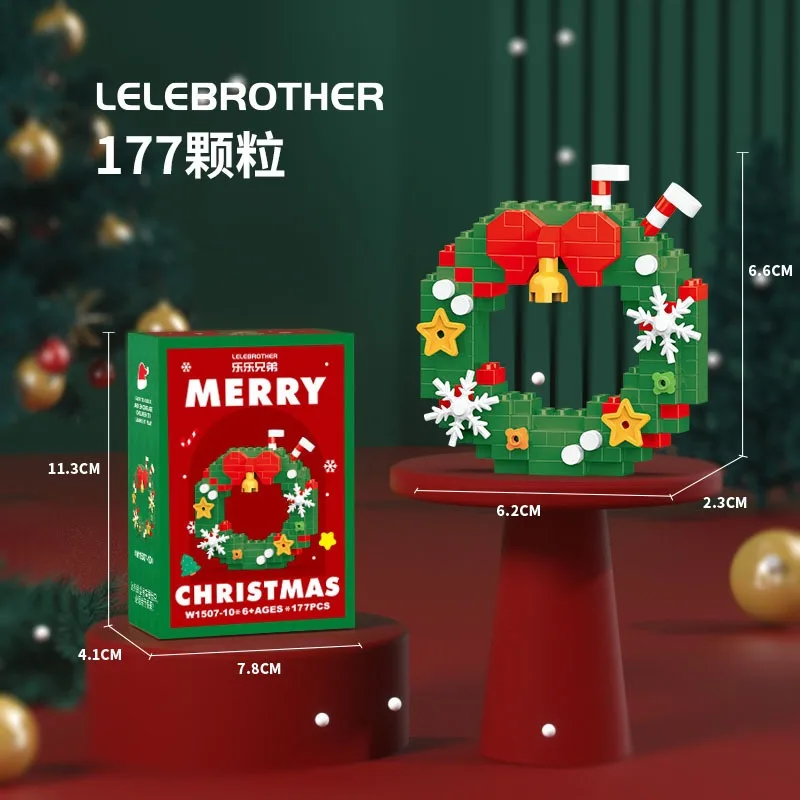 Christmas Building Blocks Mini Santa Claus Model