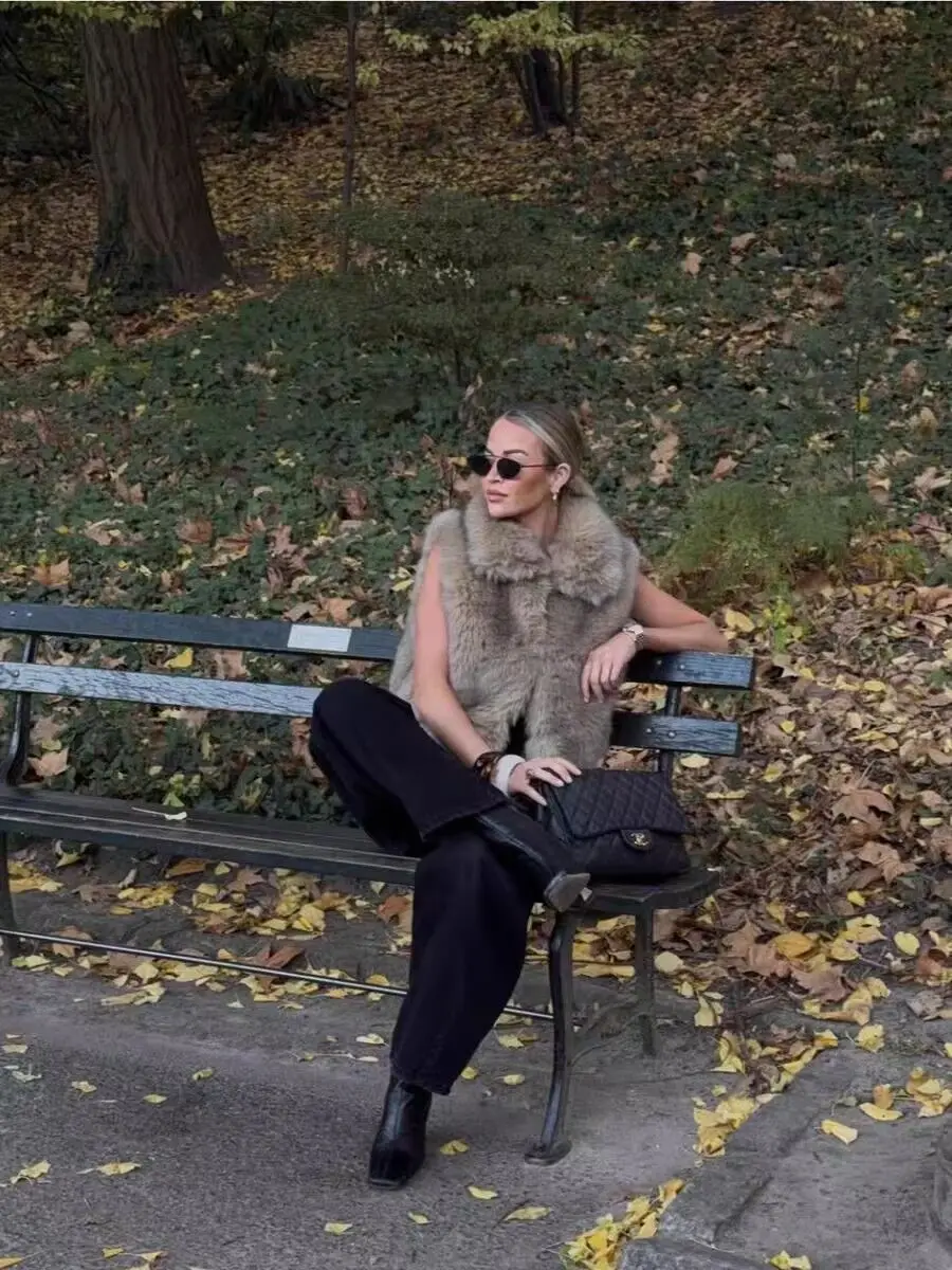 

Жилеты Жилеты Толстая женская униформа Зимняя бархатная плюшевая утягивающая жилетка во французском стиле Шикарная офисная защита от морщин Высококачественная формальная мягкая