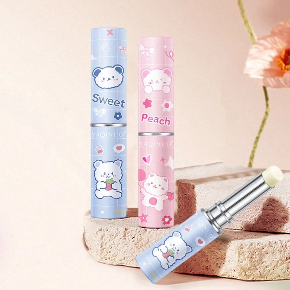 Schattige Beer Lippenbalsem Witte Bevochtigende Hydraterende Lipgloss Koreaanse Make-Up Anti-Kraken Lippenbalsem Blijvende Lippenbalsem Voeden Lippenstift